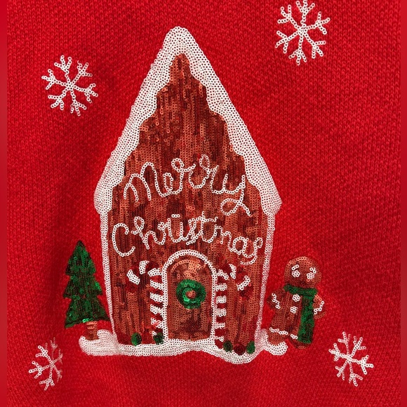 BiBi Sequin Christmas Crewneck Sweater - Picture 3 of 6